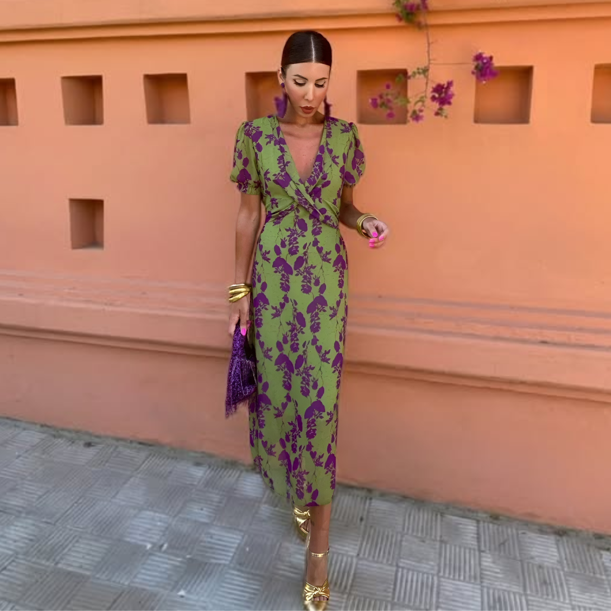 Andrea™ | Vestido Floral Corte Favorecedor