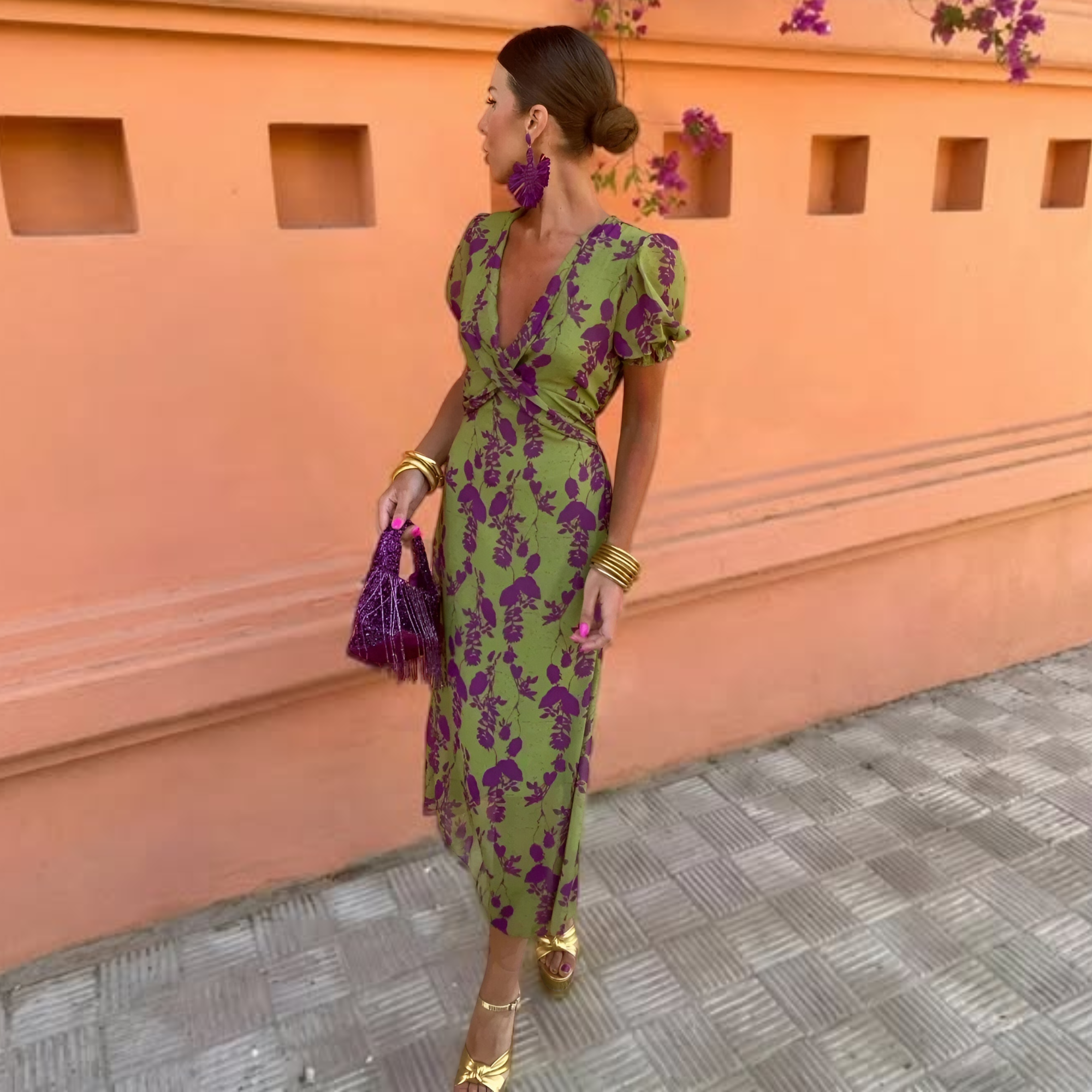 Andrea™ | Vestido Floral Corte Favorecedor