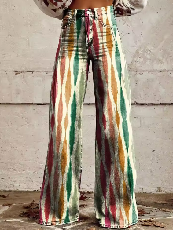 Teresa – Pantalones Elegantes Boho de 100% Algodón