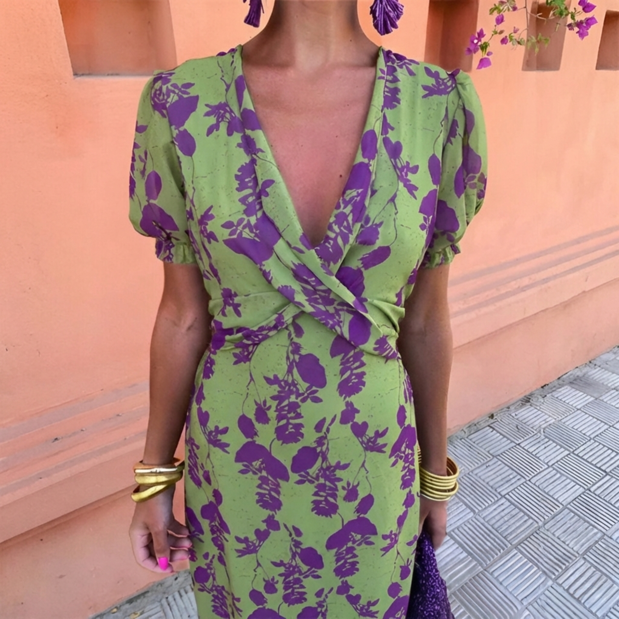 Andrea™ | Vestido Floral Corte Favorecedor