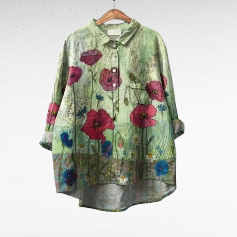 Elene™ | Blusa de lino cómoda y favorecedora