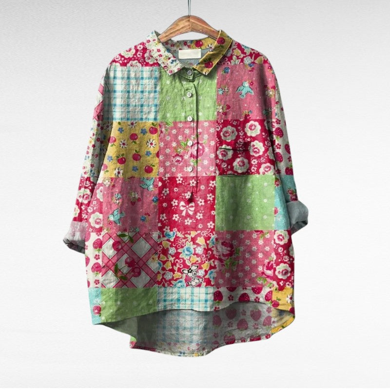 Lucía™ | Blusa de lino fresca que estiliza sin esfuerzo