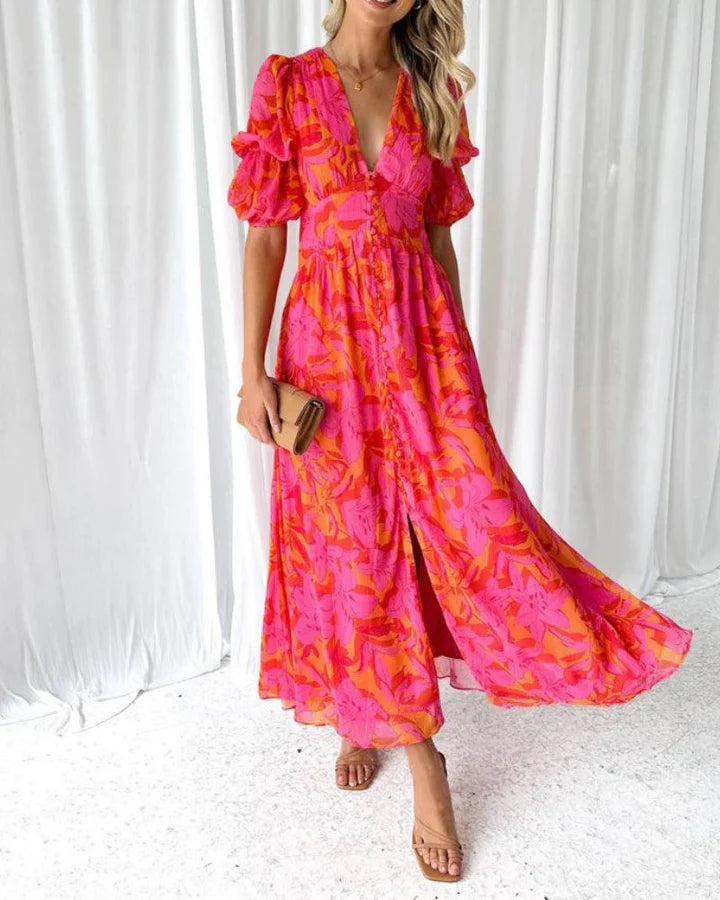 AITANA™ | Vestido Largo en Georgette de Seda