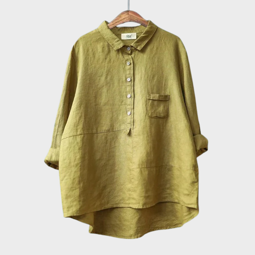 María™ | Blusa de lino ligera y versátil