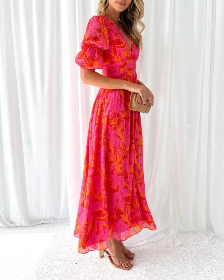 AITANA™ | Vestido Largo en Georgette de Seda