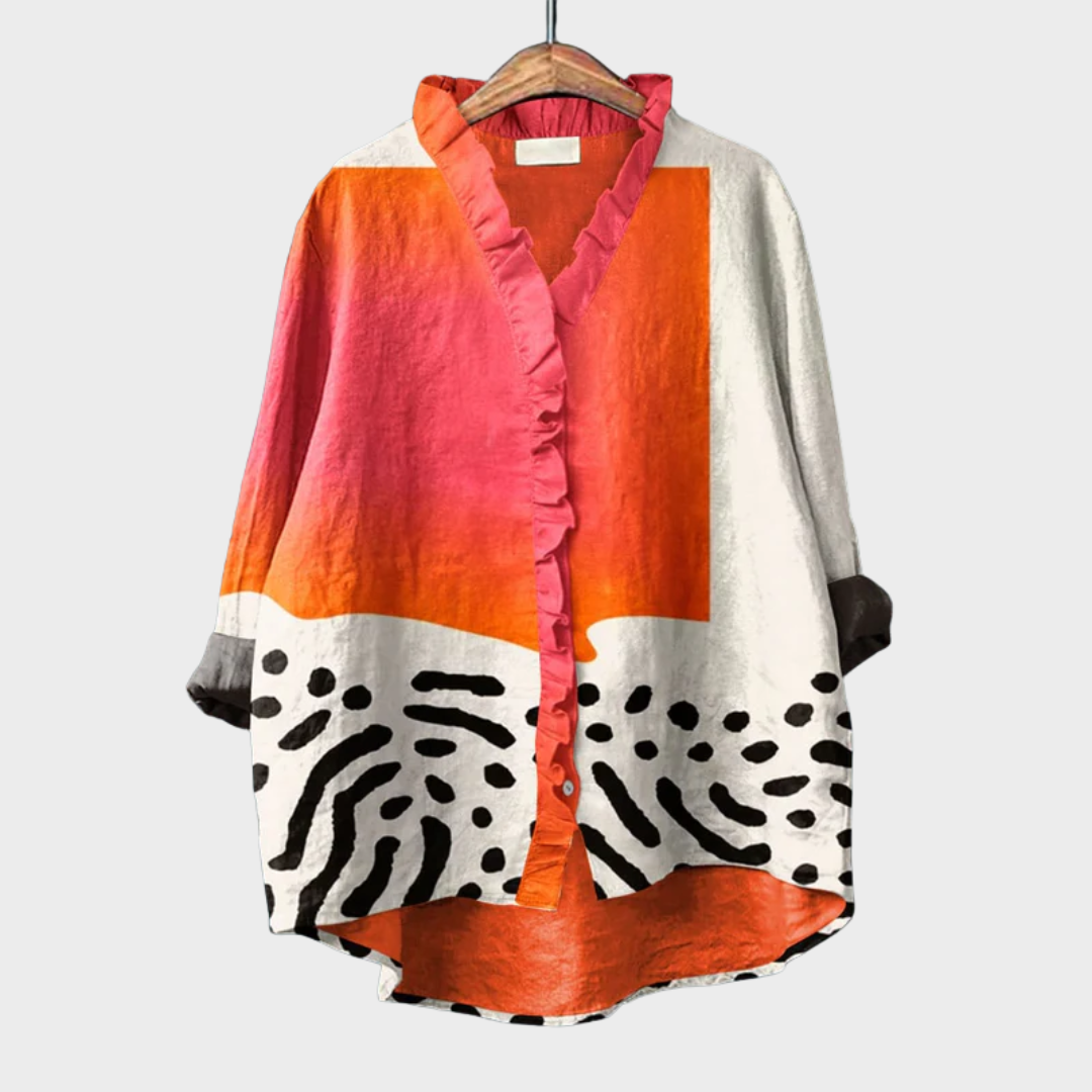 Carmen™ | Blusa de lino elegante y versátil