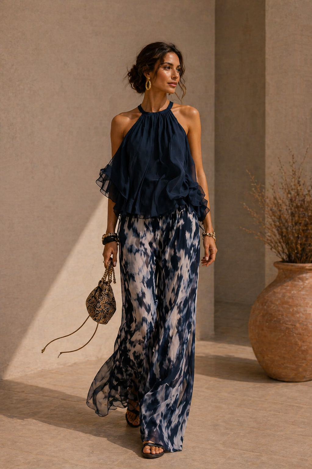 Lucía™ | Conjunto Elegante y Ligero que Estiliza (Algodón Premium + Chiffon de seda)