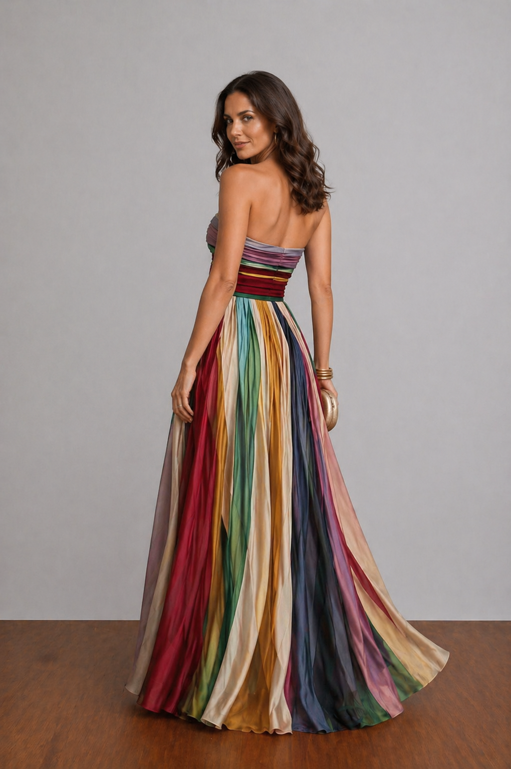 Lucía™ Vestido elegante corte A en gasa de seda 100% (ligero y favorecedor)