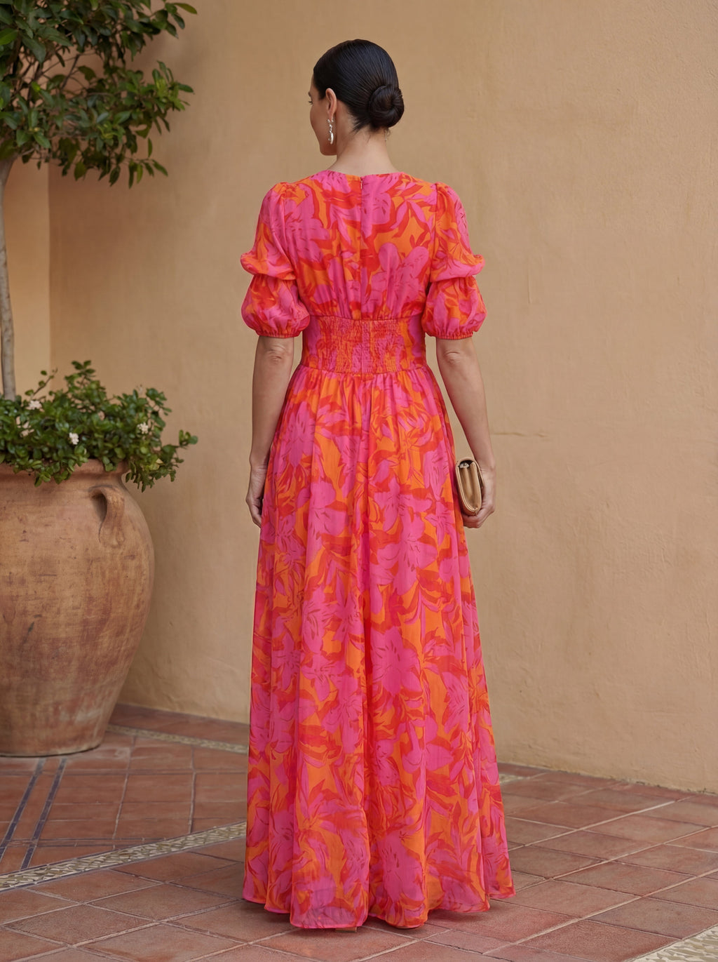 AITANA™ | Vestido Largo en Georgette de Seda