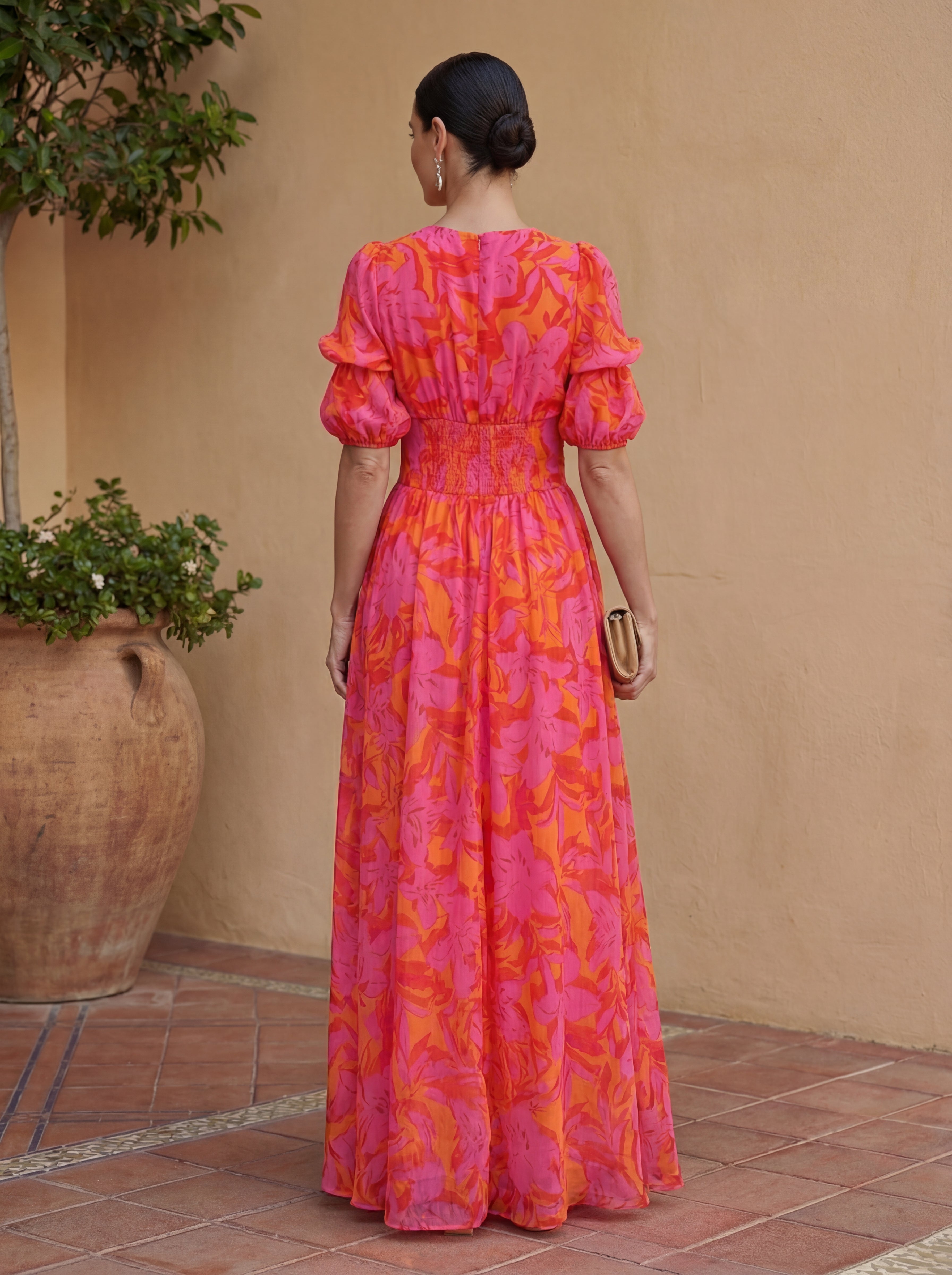 AITANA™ | Vestido Largo en Georgette de Seda