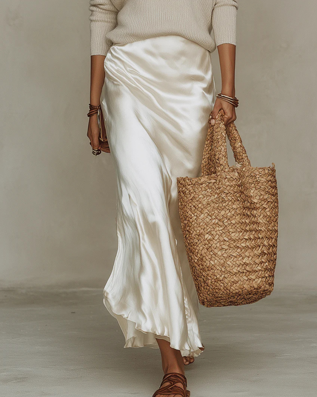 Isabela™ | Vestido Satinado Midi Premium