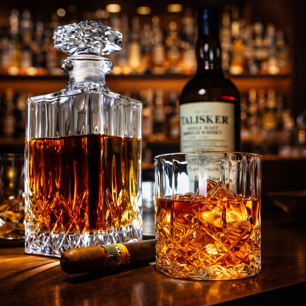 Botella de Whisky - Set con Botella y Vaso