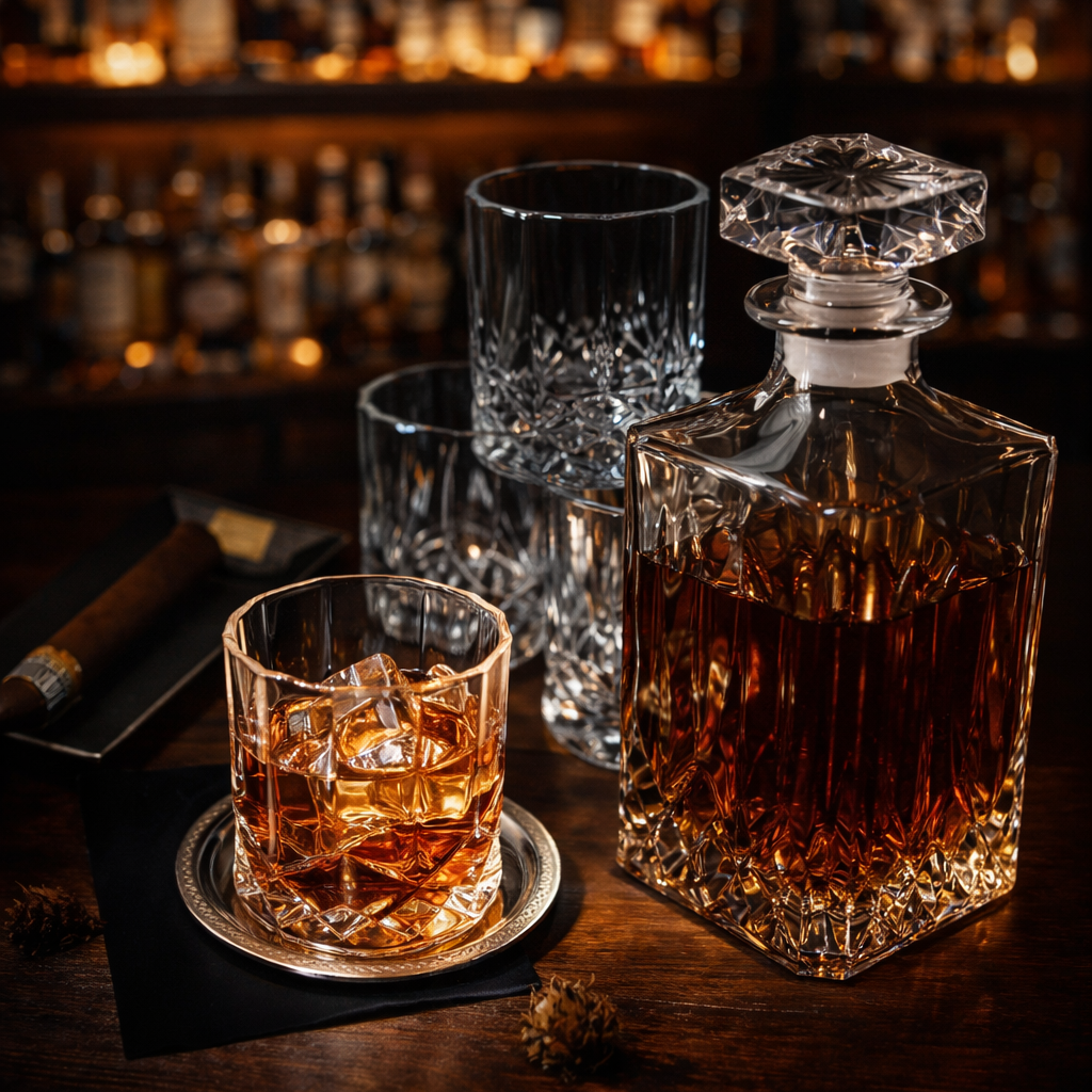 Botella de Whisky - Set con Botella y Vaso