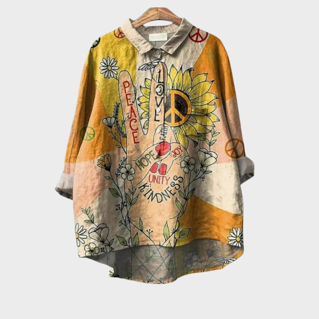 Inés™ | Blusa de lino minimalista y estilosa