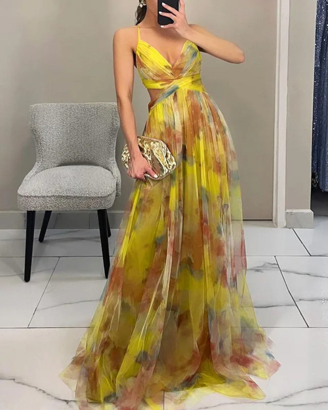 Teresa™| vestido largo con estampado floral