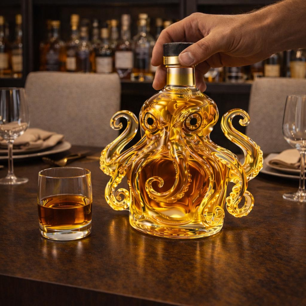 Botella de Whisky - Edición Pulpo