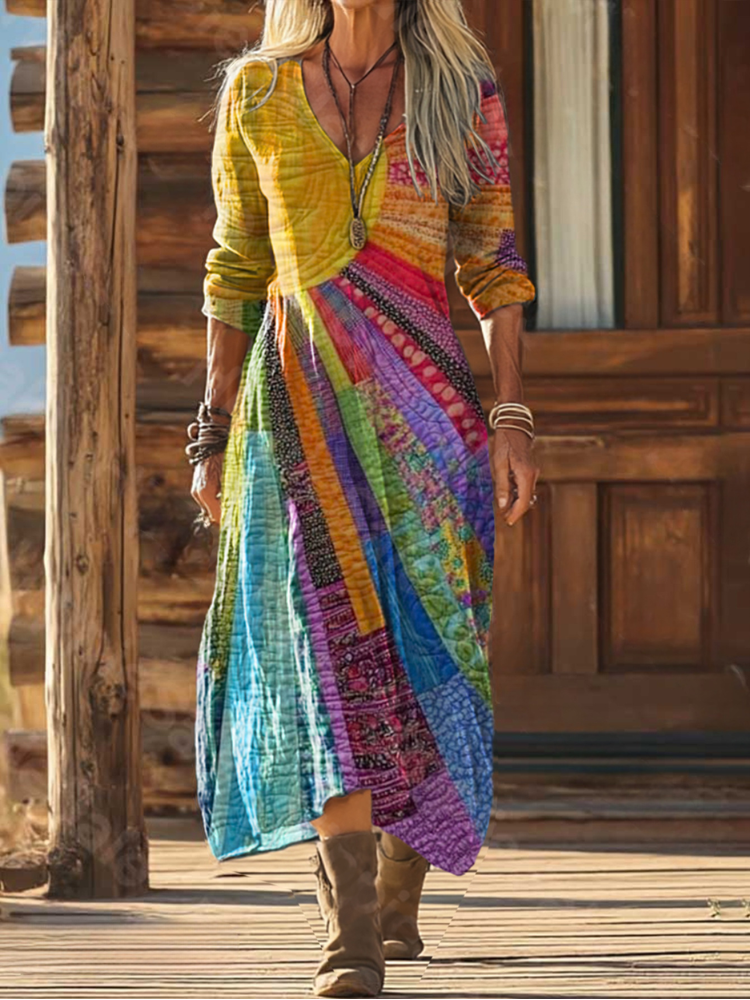 Luna - Vestido bohemio con diseño veraniego