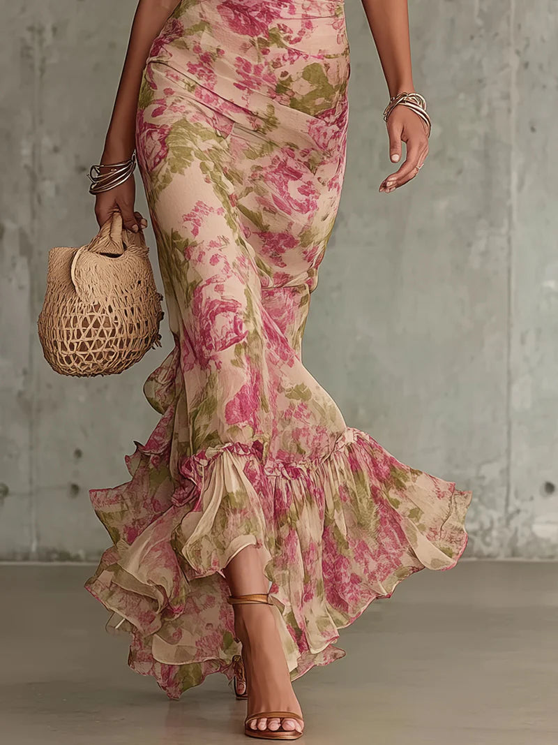 SARA/Vestido Floral Romámtico que Estiliza