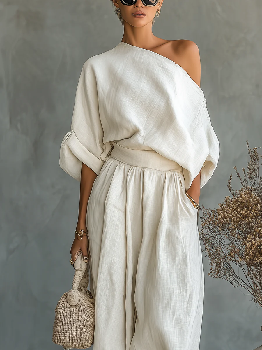 Carmen |  Conjunto Elegante de Dos Piezas Fluido y Sofisticado