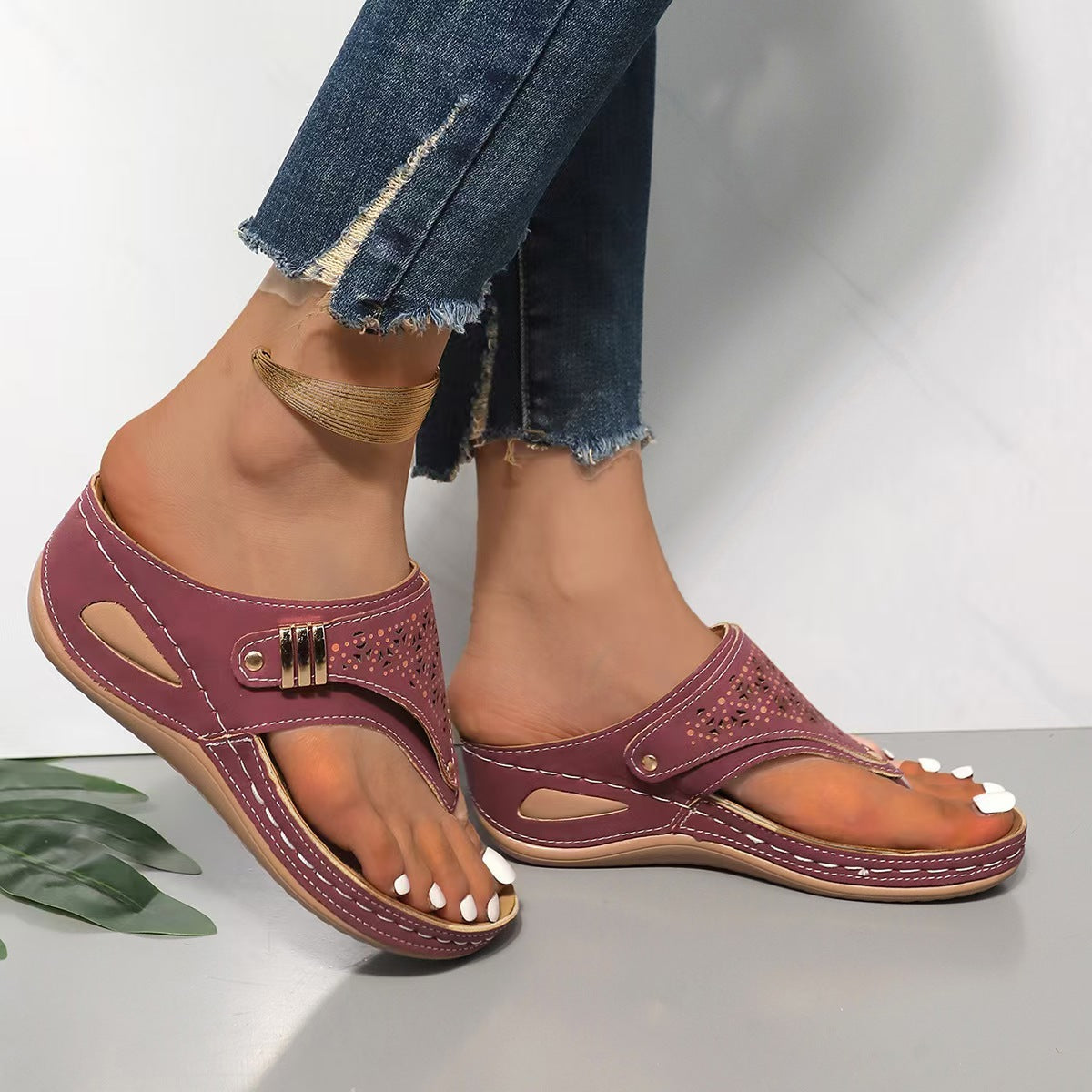 Natalia™ | Sandalias cómodas con tacón de cuña y sujeción