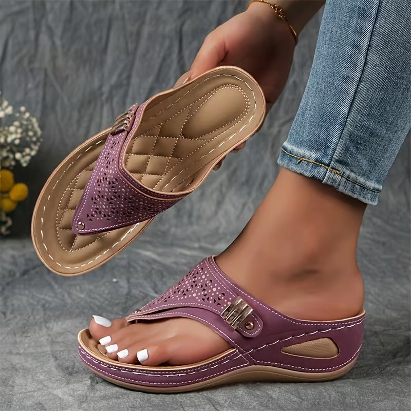 Natalia™ | Sandalias cómodas con tacón de cuña y sujeción