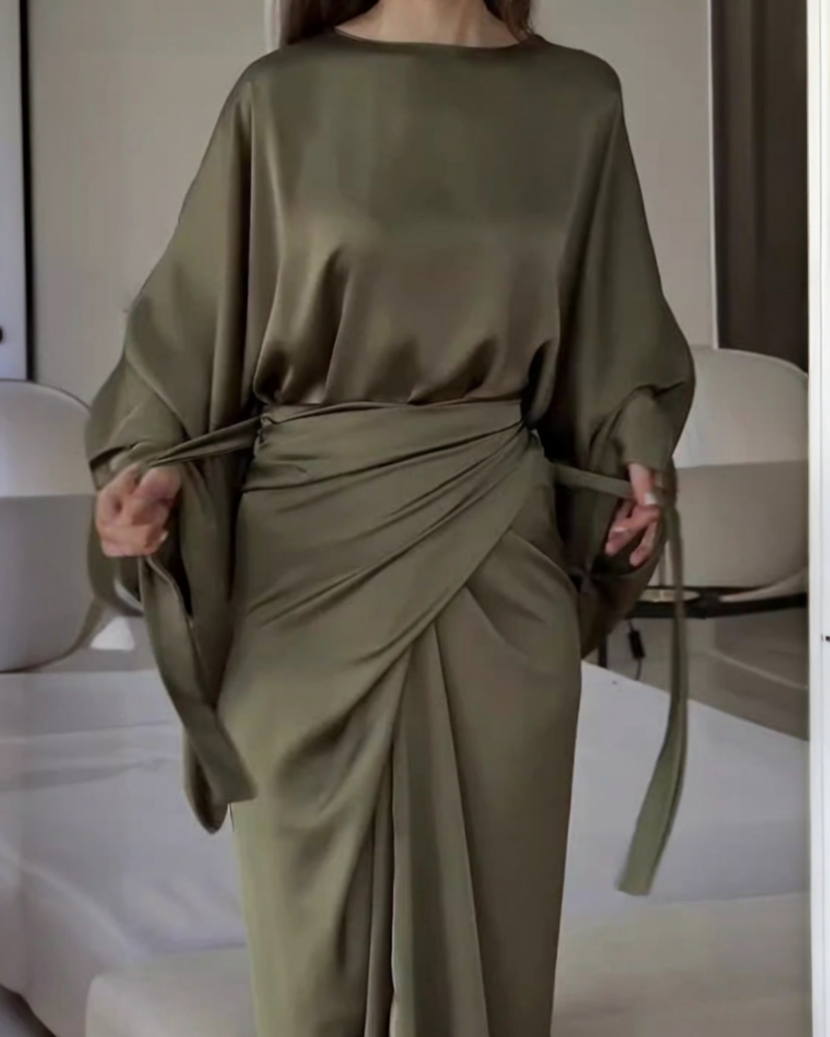 BIANCA™ | VESTIDO MAXI SATÉN PREMIUM