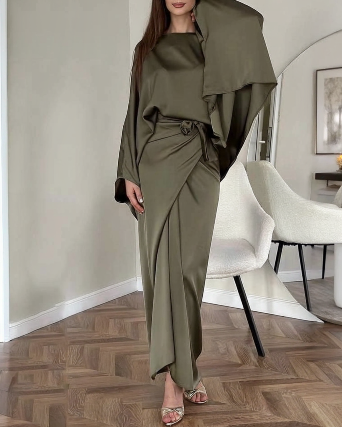 BIANCA™ | VESTIDO MAXI SATÉN PREMIUM