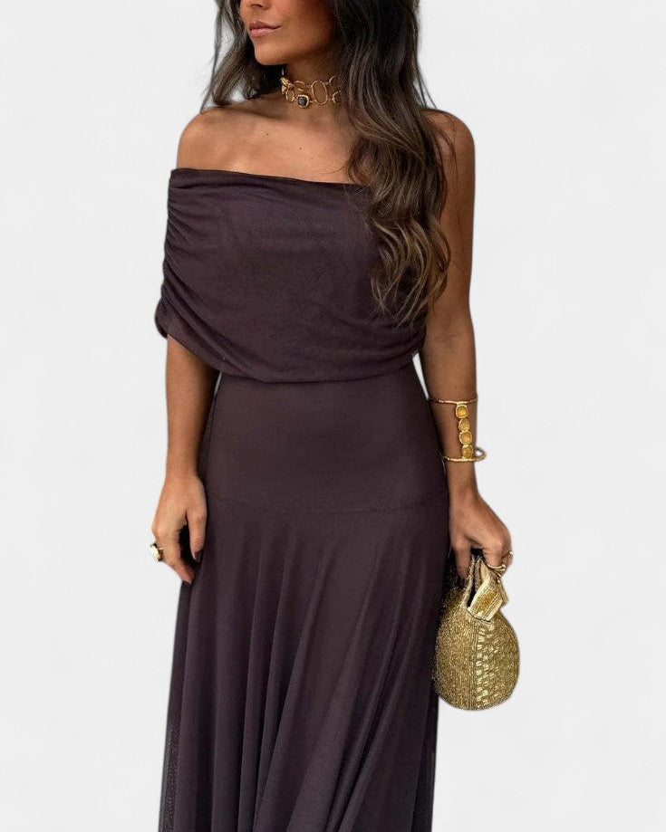ALICIA™ | VESTIDO MAXI DE UN HOMBRO